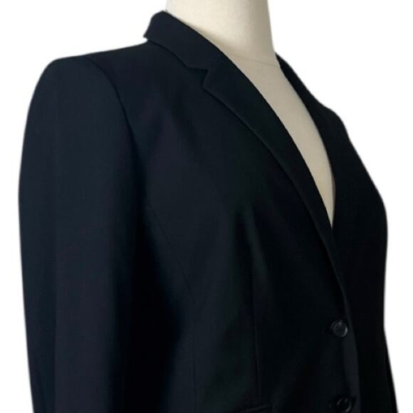 Ann Taylor Black Blazer Slim Notch Lapel 2 Button Pockets Women’s Plus Size 14 - Picture 7 of 13